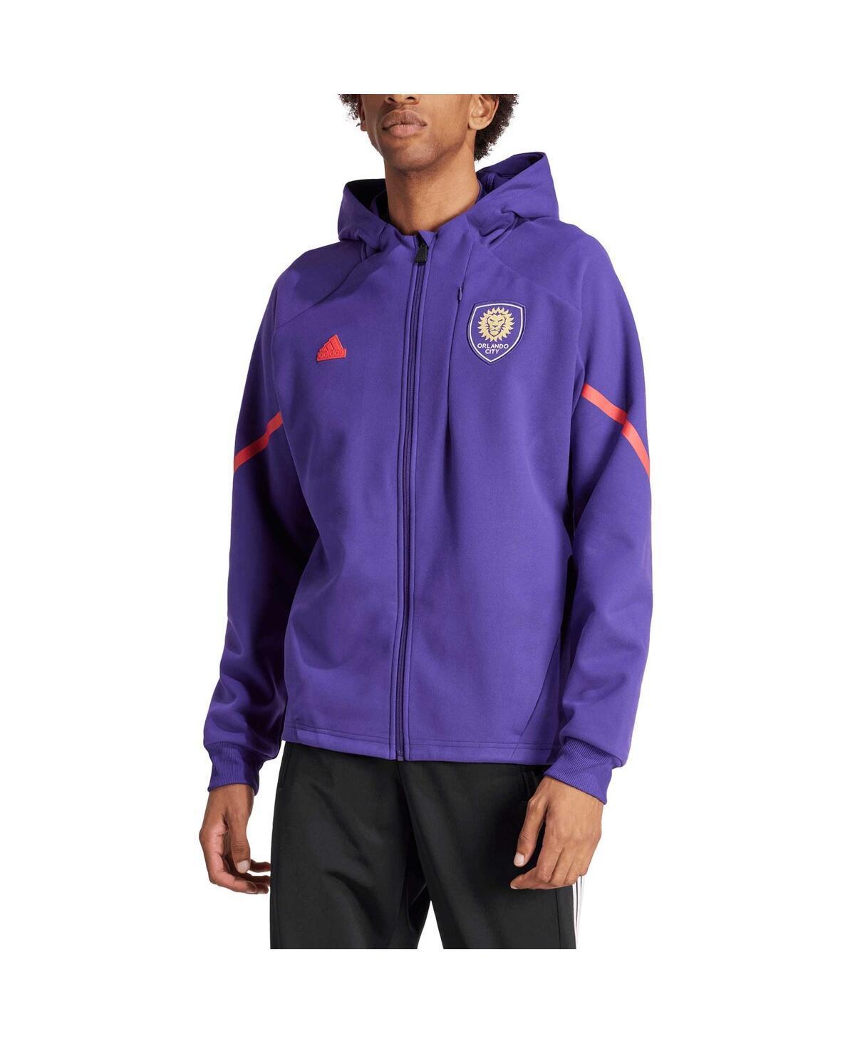 Mens adidas Purple Orlando City Sc 2024 Anthem Travel Full-Zip Jacket Product Image