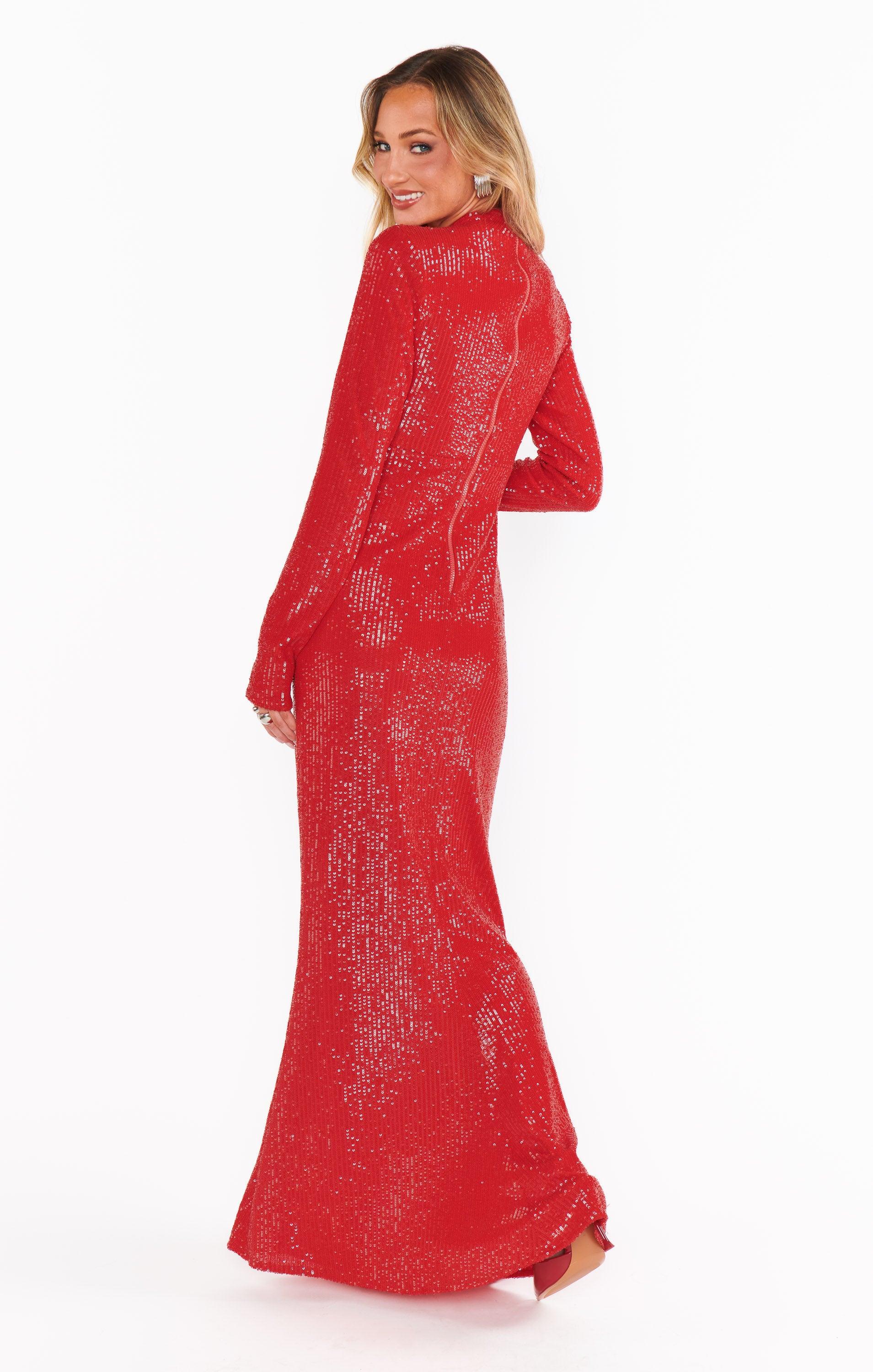 All Out Maxi Dress ~ Red Sequins Product Image