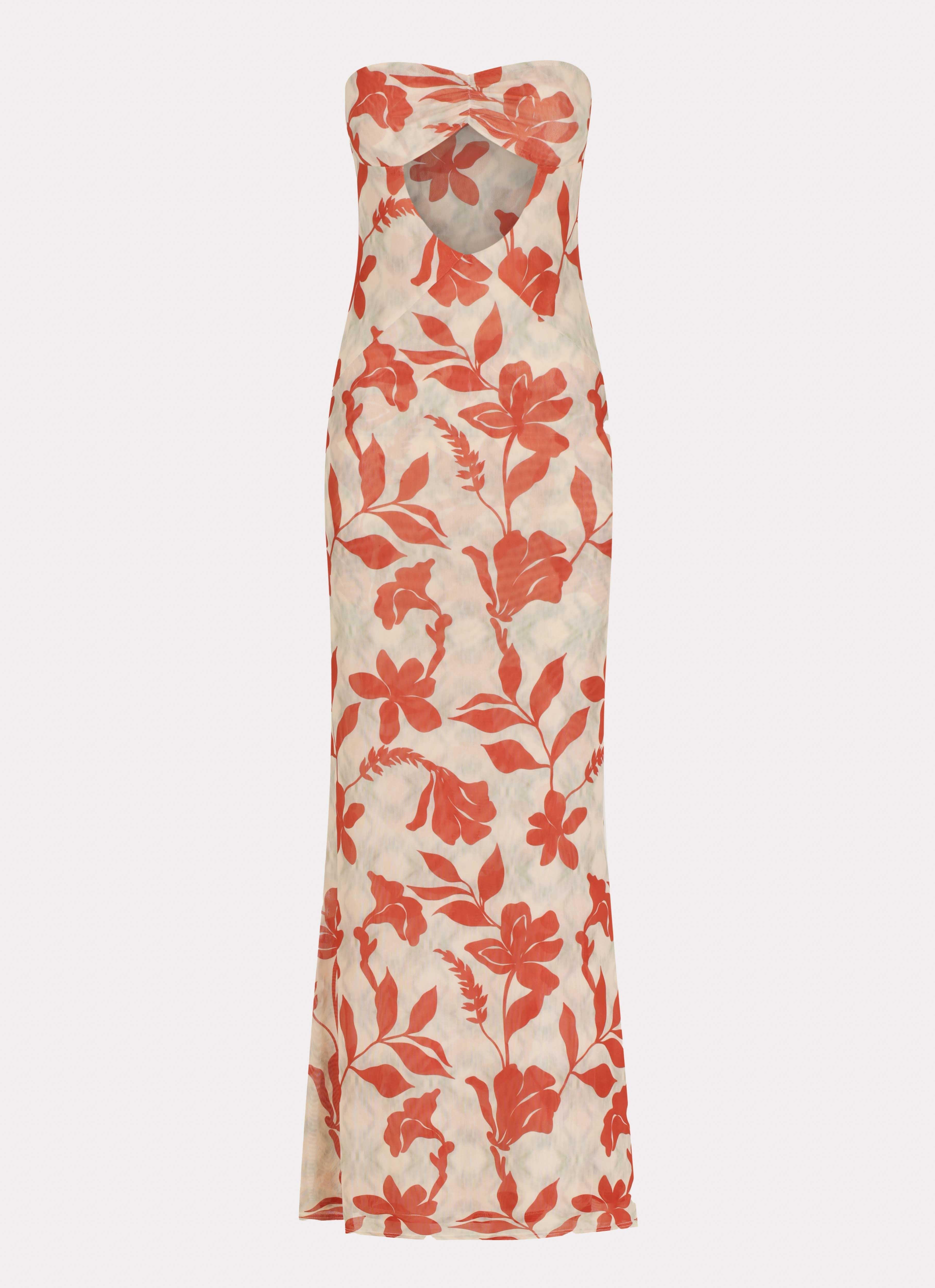 Dearest Maxi Dress - Red Green Floral Product Image