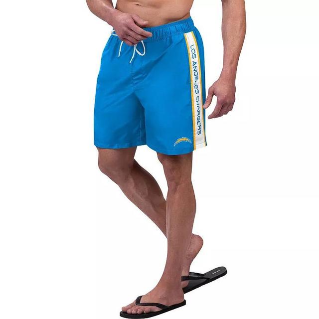 Mens G-III Sports by Carl Banks Powder Blue Los Angeles Chargers Streamline Volley Swim Shorts Product Image