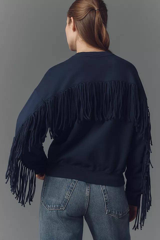 Clare V. Le Drop Fringe Sweatshirt Product Image