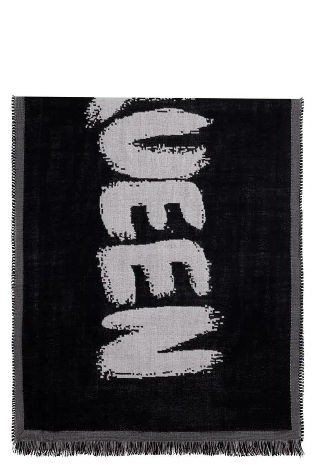 Men's Mcqueen Graffiti Oversized Scarf In Black Product Image