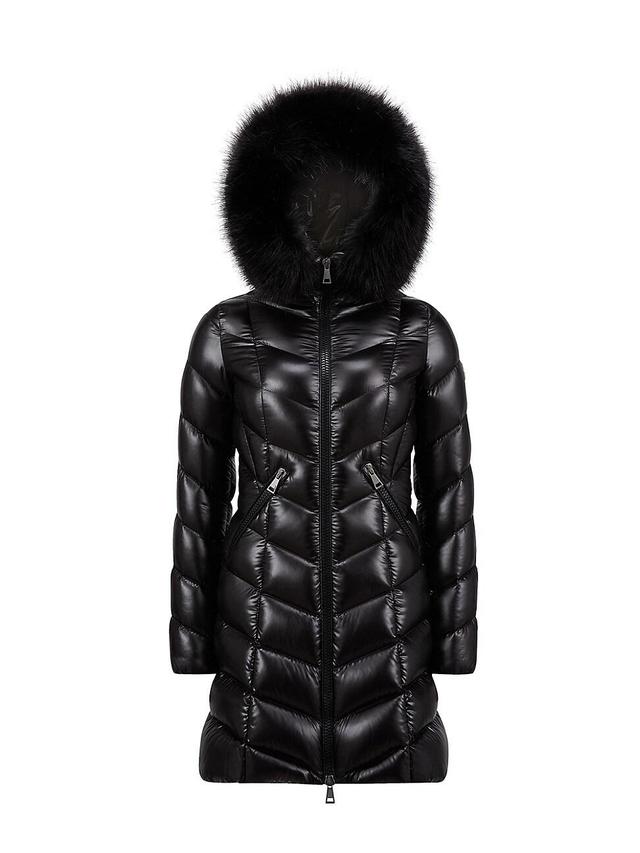 Womens Fulmarus Long Down Jacket with Faux Fur Trim Product Image