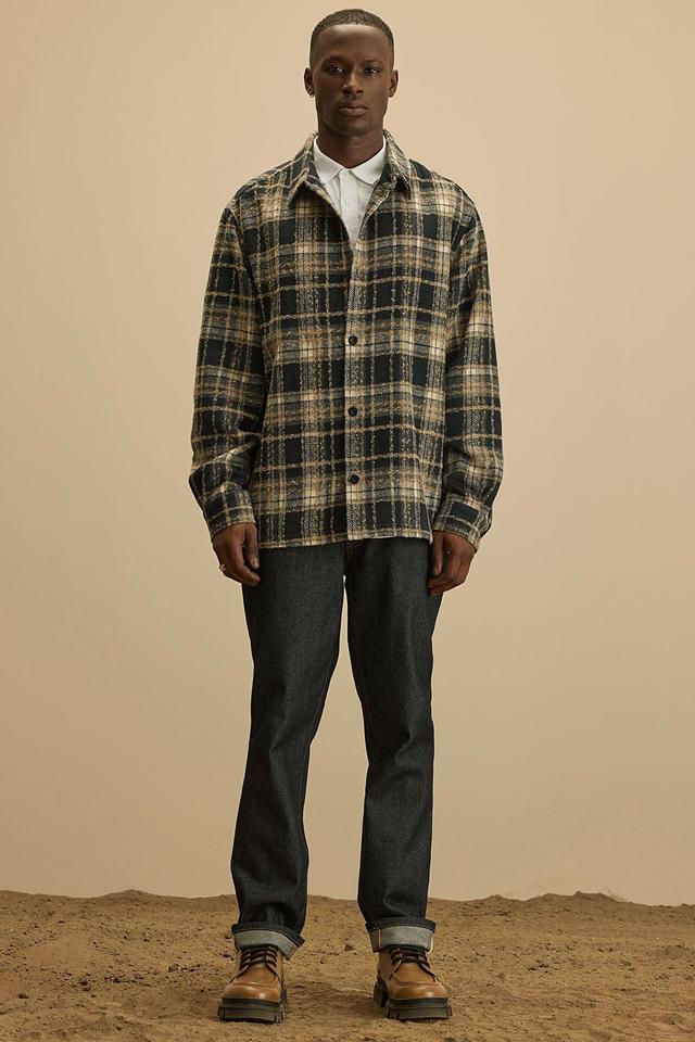 Tondo Plaid Button Up Shirt - Black/combo Product Image