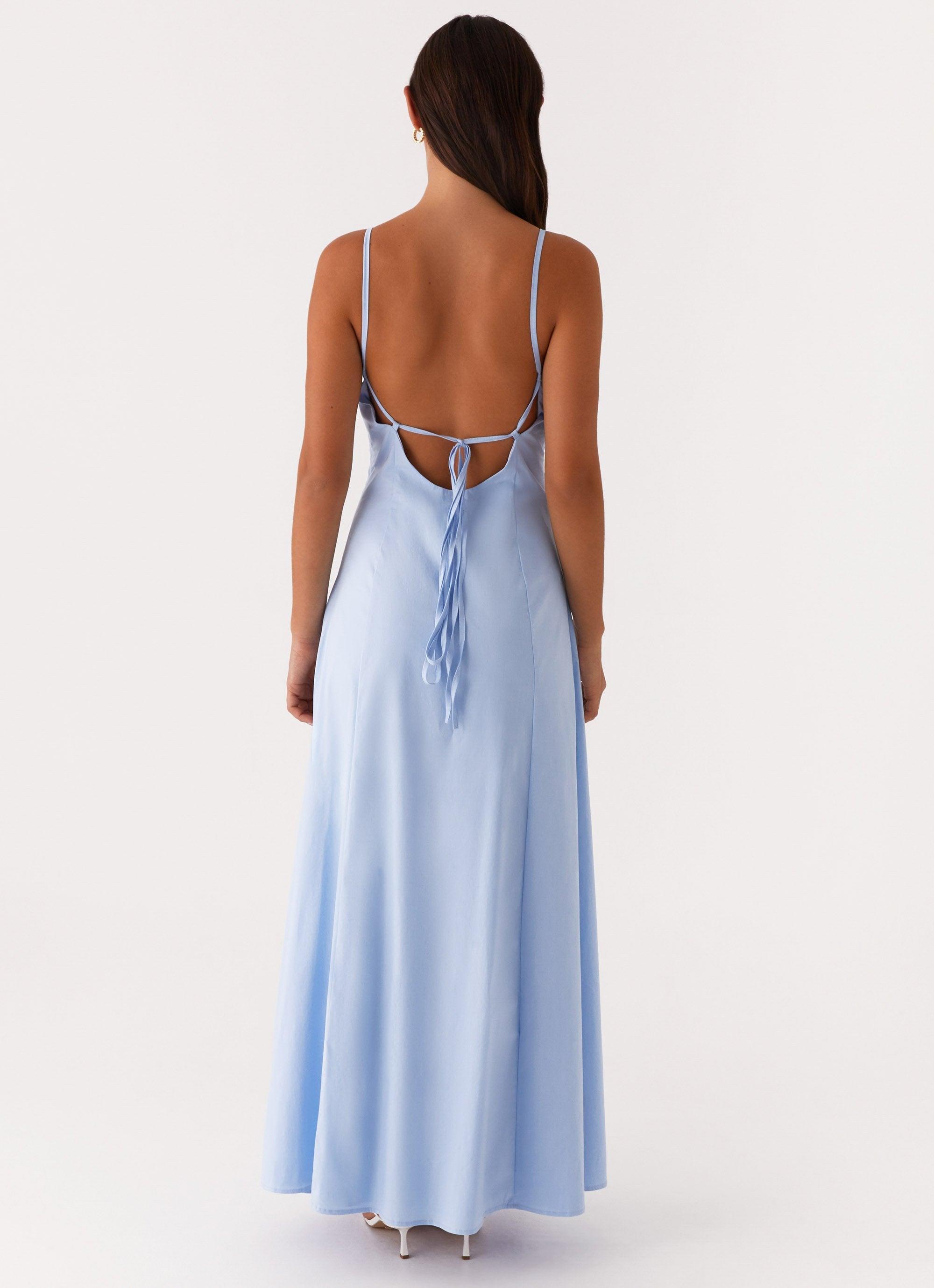 Clear As Day Maxi Dress - Blue Product Image