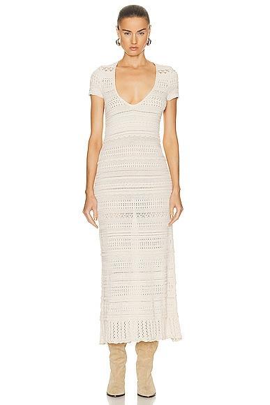 Isabel Marant Etoile Jinny Dress in Ecru - Cream. Size 36 (also in 40). Product Image