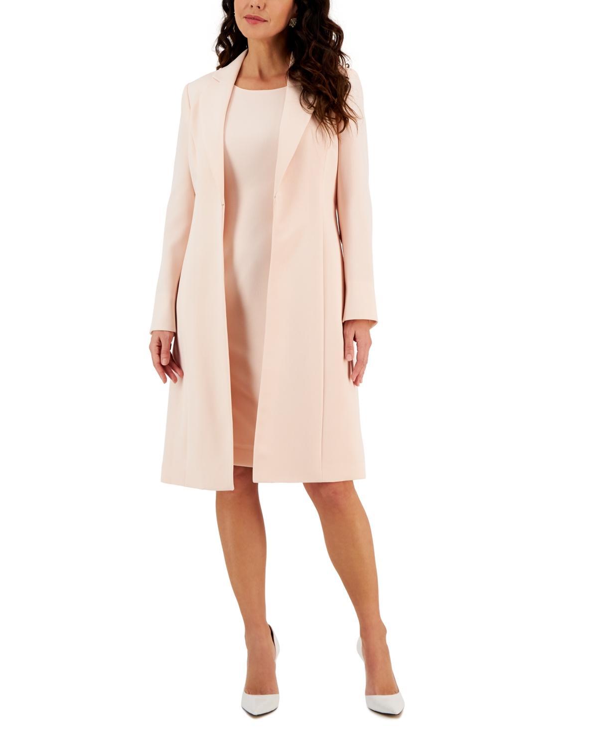 Le Suit Womens Crepe Topper Jacket & Sheath Dress Suit, Regular and Petite Sizes Product Image