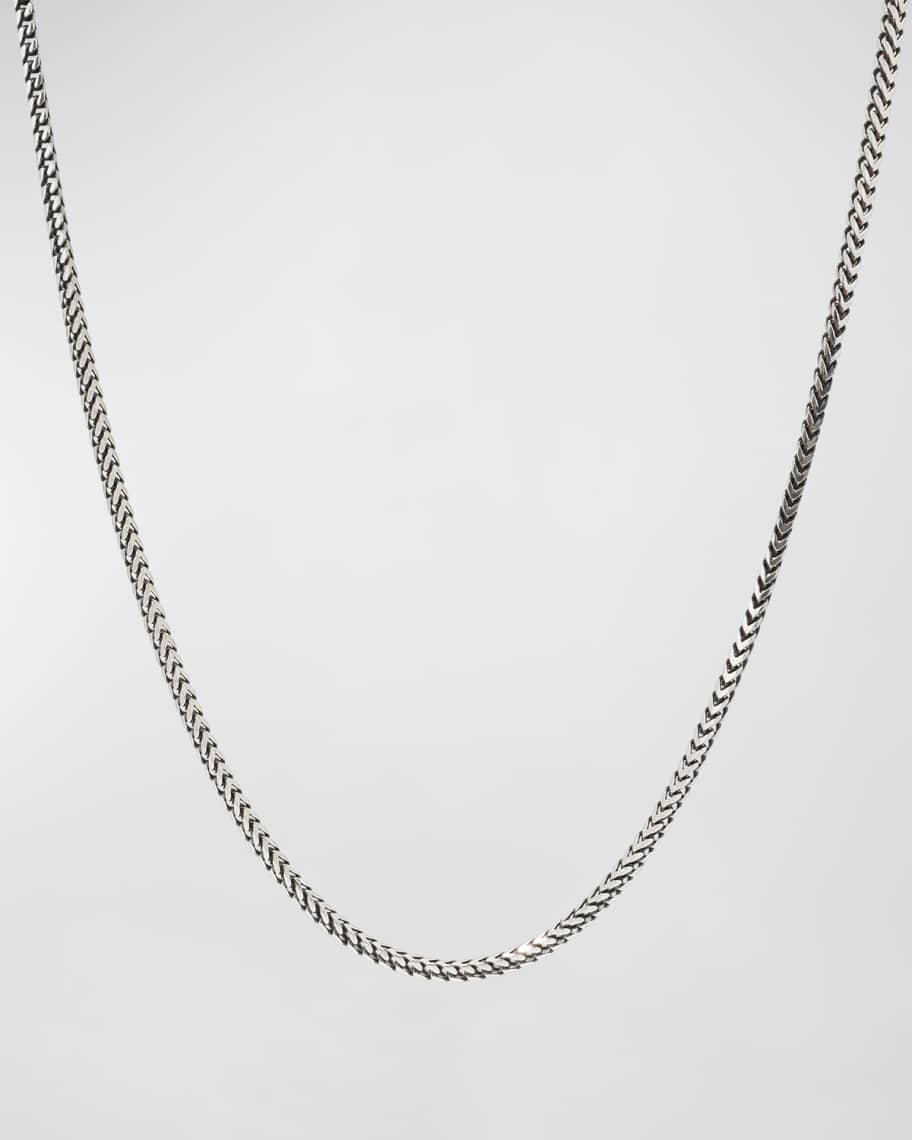 Men's Silver Wheat Chain Necklace, 20"L Product Image