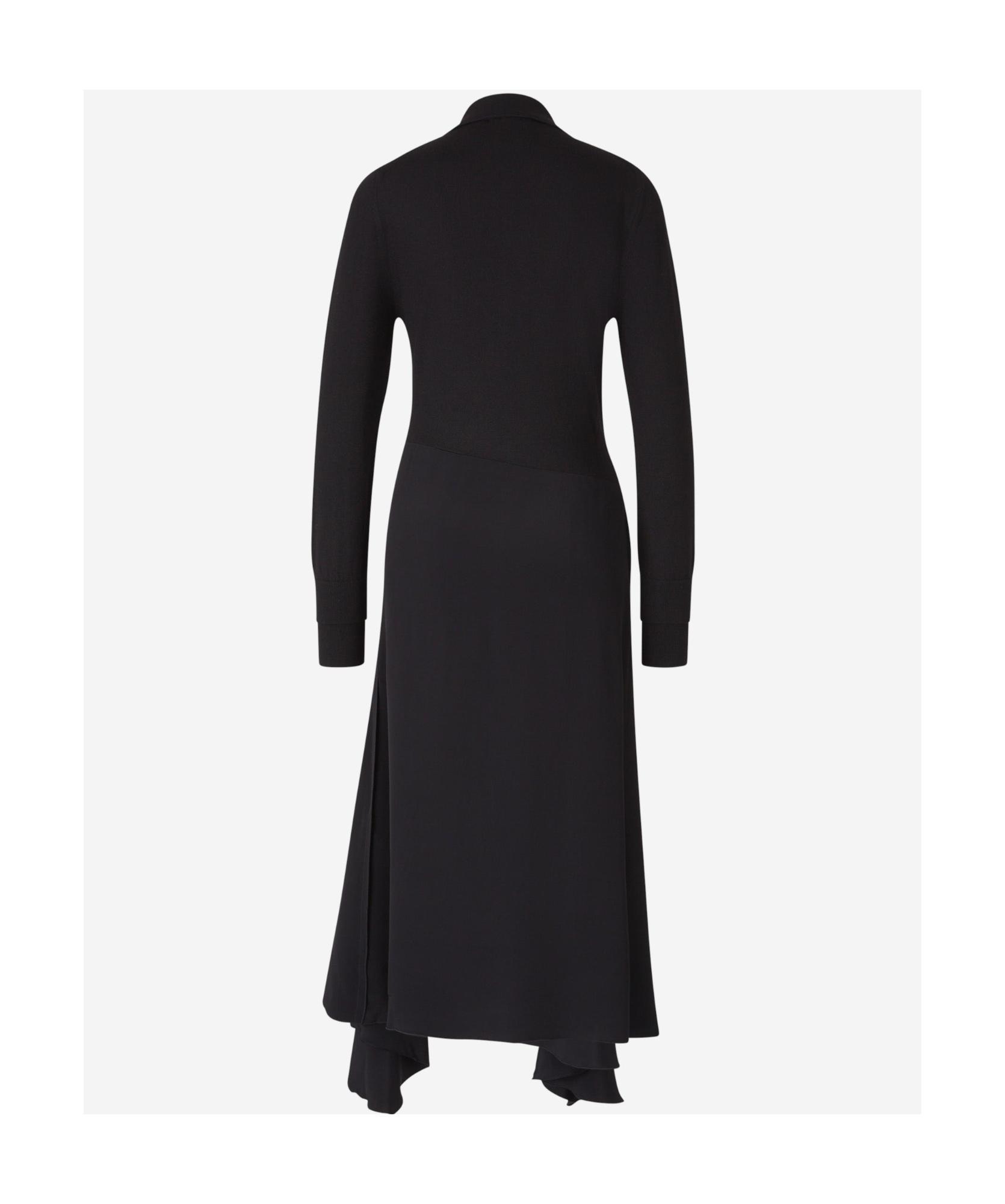 VICTORIA BECKHAM Henley Midi Dress In Center Front Button-down Closure With Branded Buttons Product Image