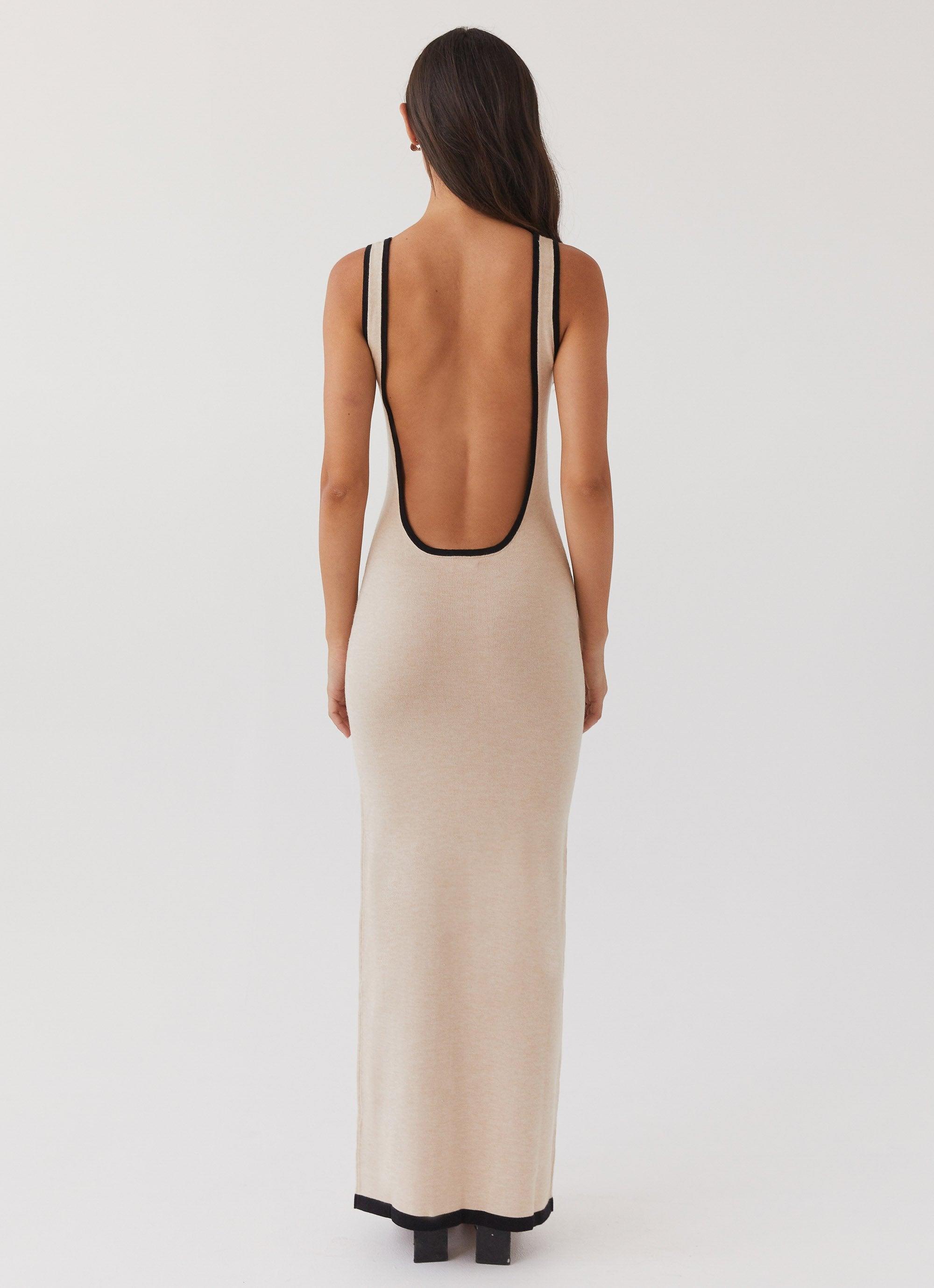 Lost In Paris Knit Maxi Dress - Tapioca Product Image