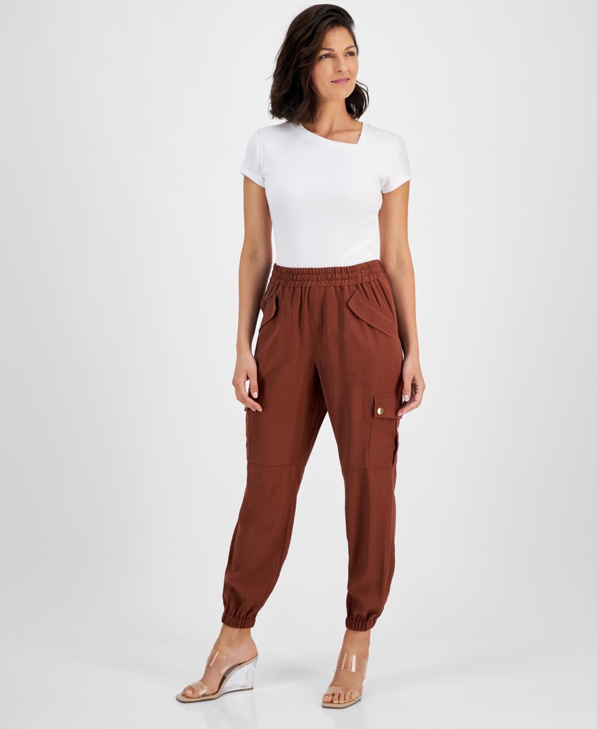 I.n.c. International Concepts Womens Solid Pull-On Cargo Jogger Pants, Created for Macys Product Image