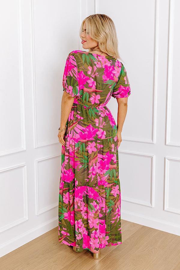 Only Sunshine Floral Maxi in Green Curves Product Image