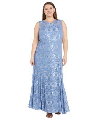 Plus Size Sequin Lace Gown Product Image