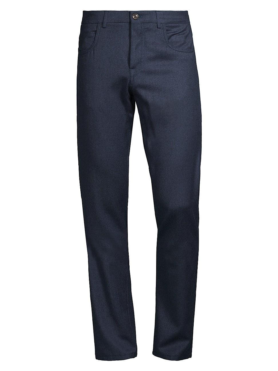 Mens Flannel Wool Trousers Product Image