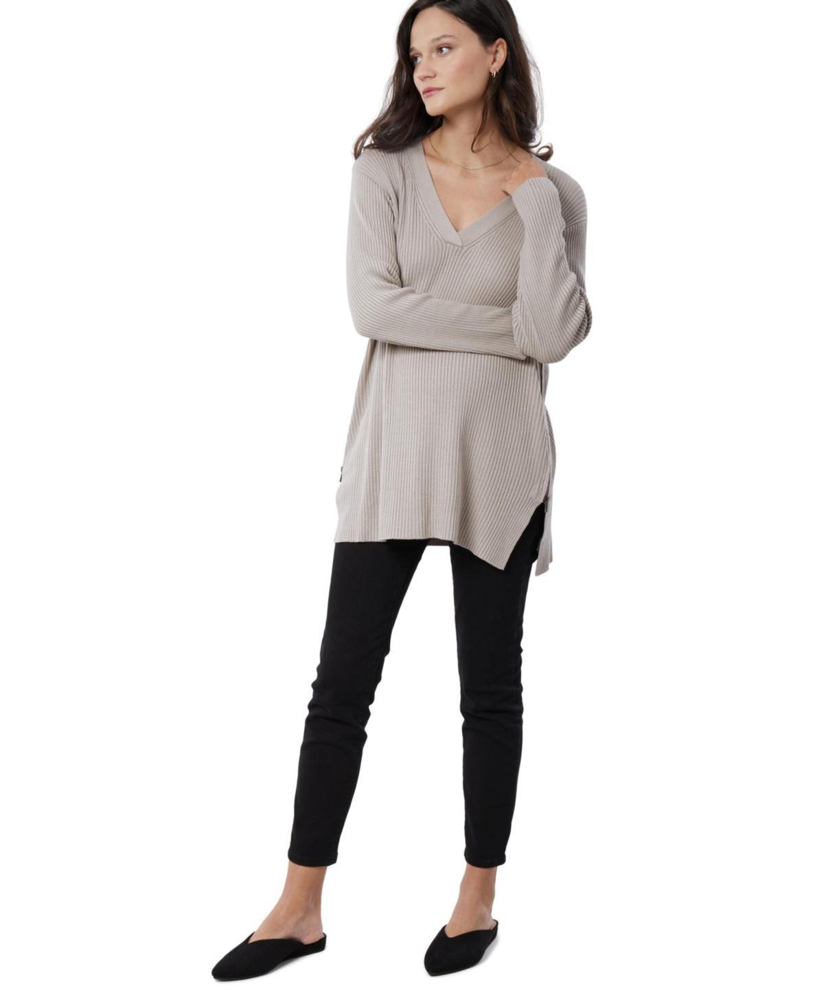 Ingrid & Isabel Side Zip Maternity/Nursing Sweater Product Image