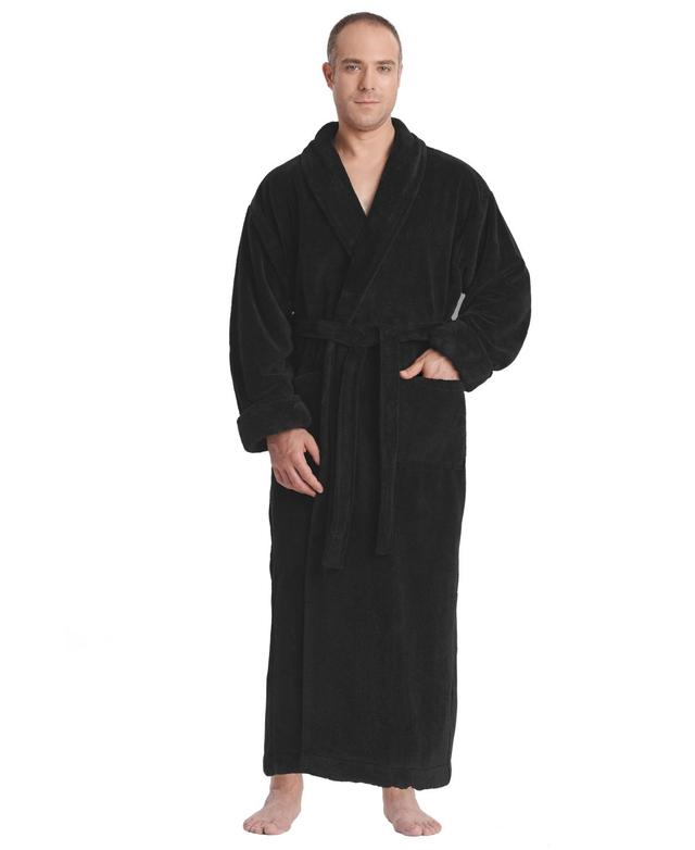 Arus Mens Shawl Collar Full Ankle Length Fleece Bathrobe Product Image