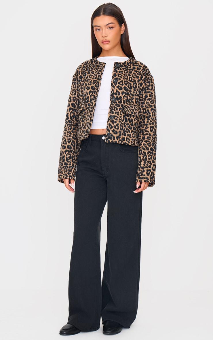 Leopard Wool Look Jacket Product Image