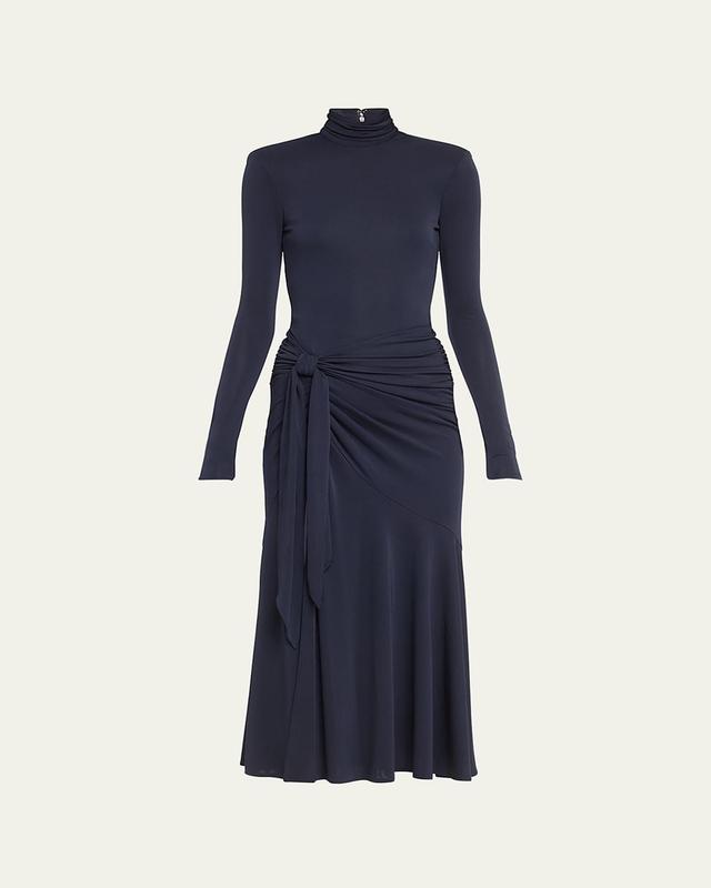 Cinq  Sept Johnson Side Ruched Long Sleeve Jersey Dress Product Image