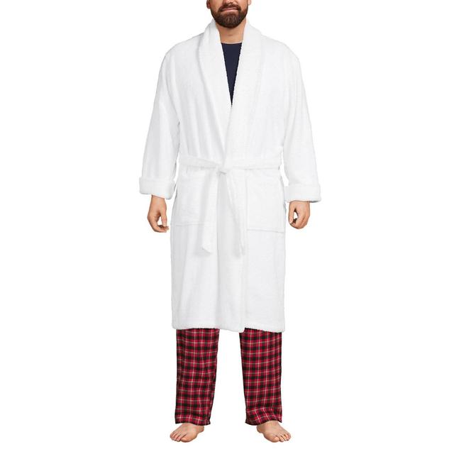 Big & Tall Lands End Calf-Length Turkish Terry Robe, Mens Product Image