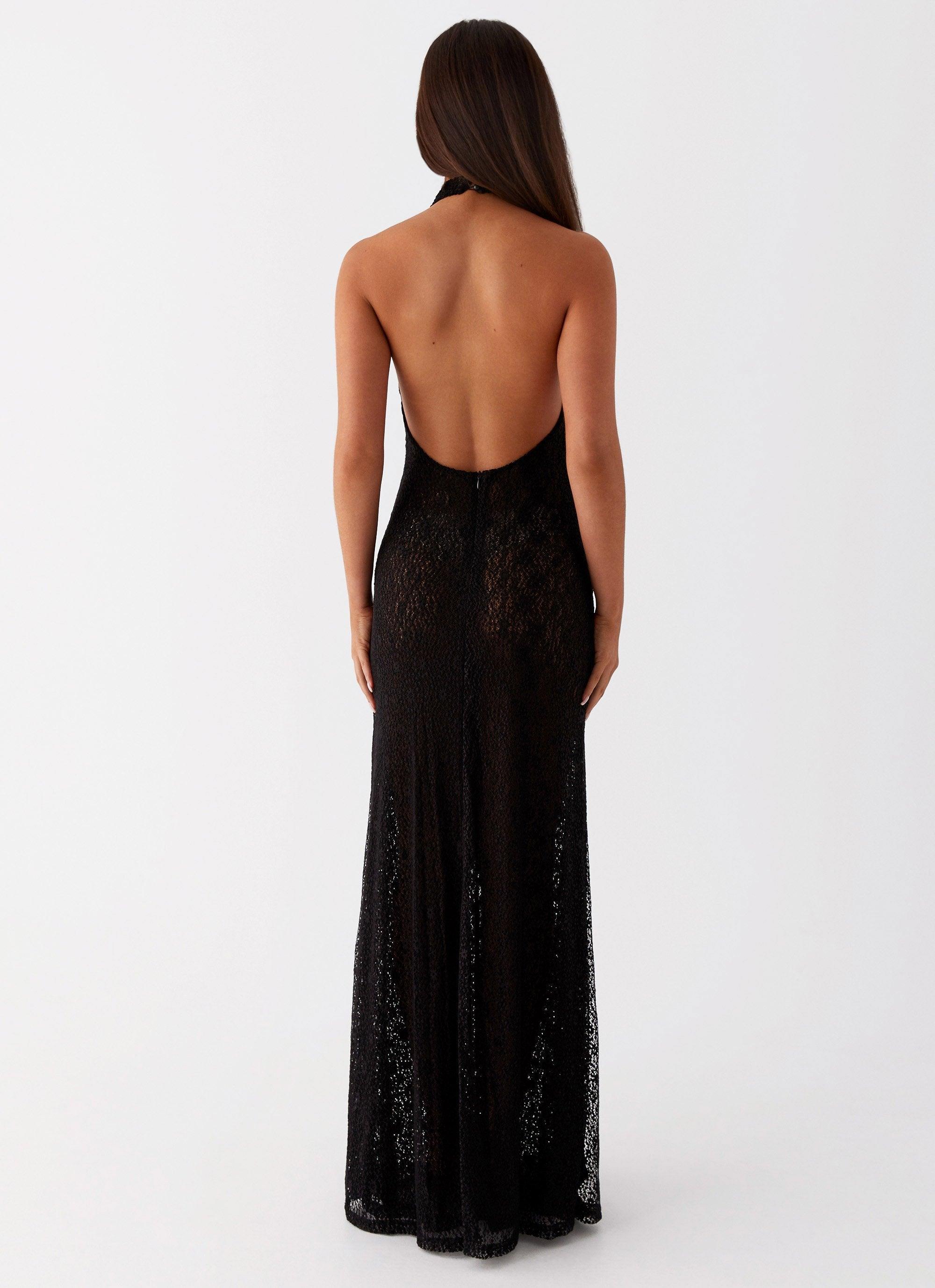 Tempest Cowl Neck Maxi Dress - Black Product Image