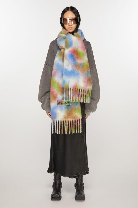 Tie-dye alpaca wool scarf Product Image