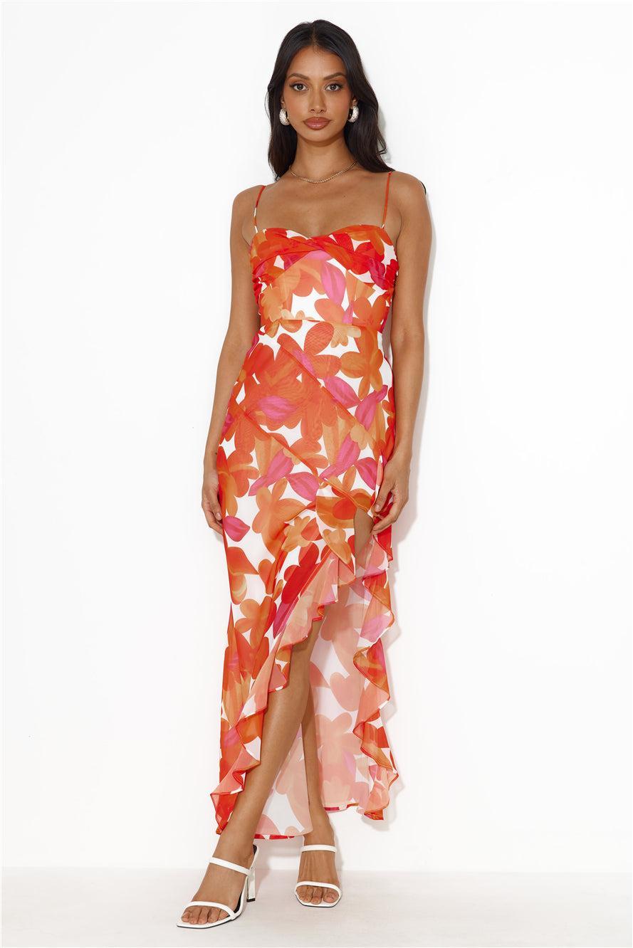 Hawaii Dream Maxi Dress Red Product Image