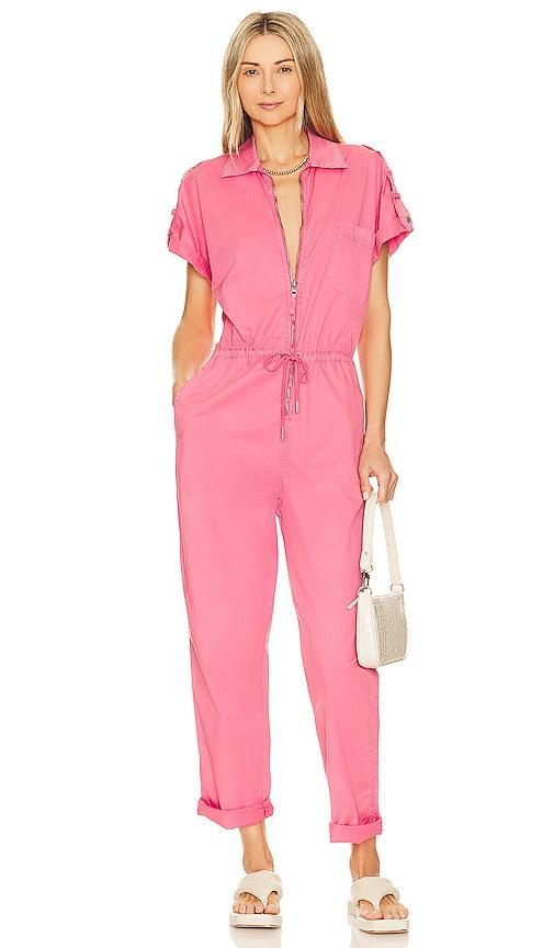 KURZÄRMELIGER JUMPSUIT MIT REISSVERSCHLUSS JORDAN Product Image