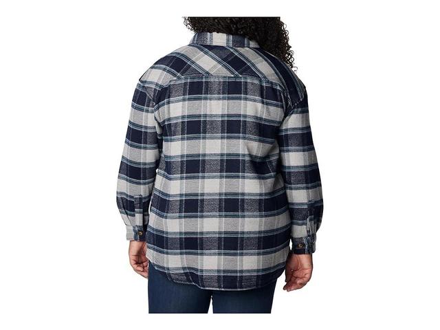 Columbia Plus Size Calico Basin Shirt Jacket (Dark Nocturnal Buffalo Ombre) Women's Clothing Product Image