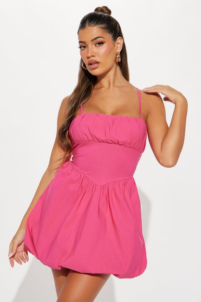 Gianna Corset Bubble Mini Dress - Pink Product Image