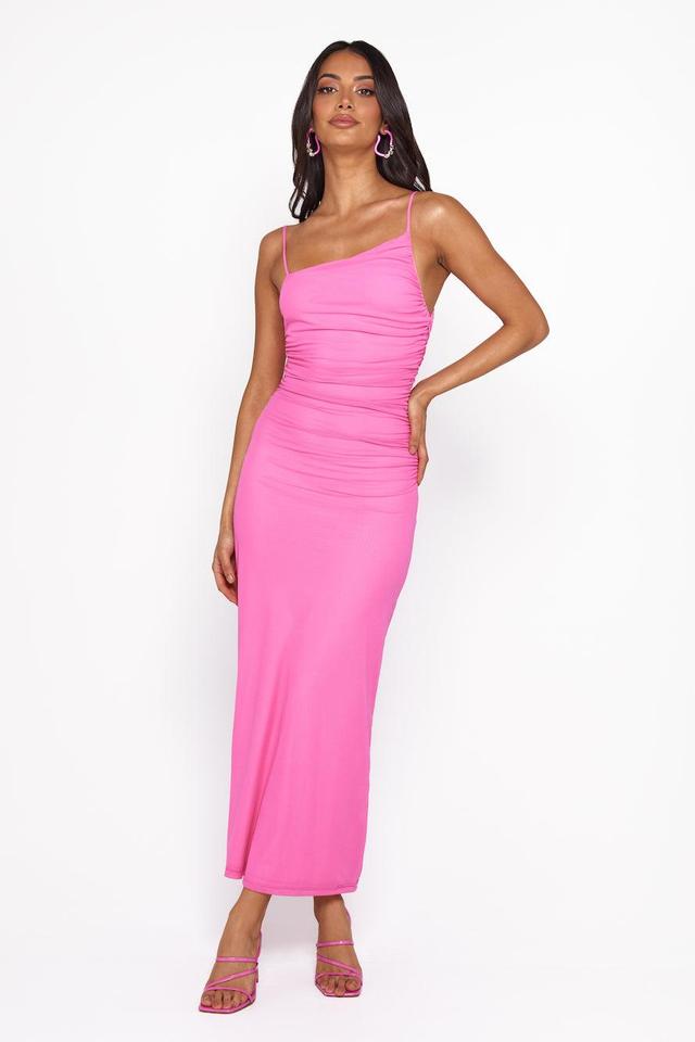 Fit To Love Mesh Maxi Dress Pink Product Image