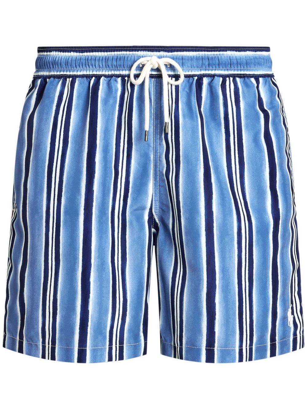 Striped Swim Shorts In Blue Product Image