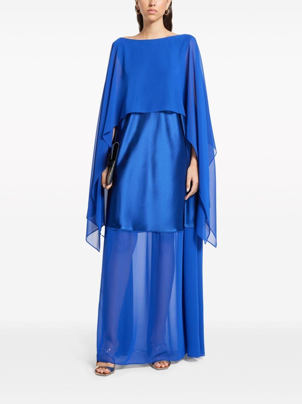 Loggia crepe cape gown Product Image