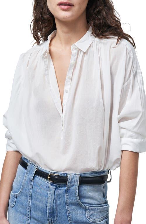 Nili Lotan Miles Popover Cotton Shirt Product Image