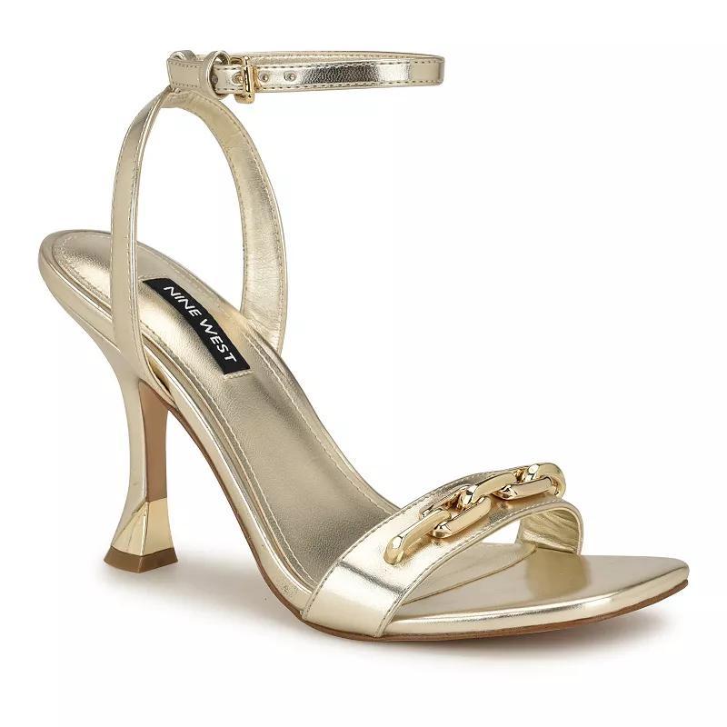 Nine West Neela Square Toe Tapered Womens Heel Dress Sandals Product Image