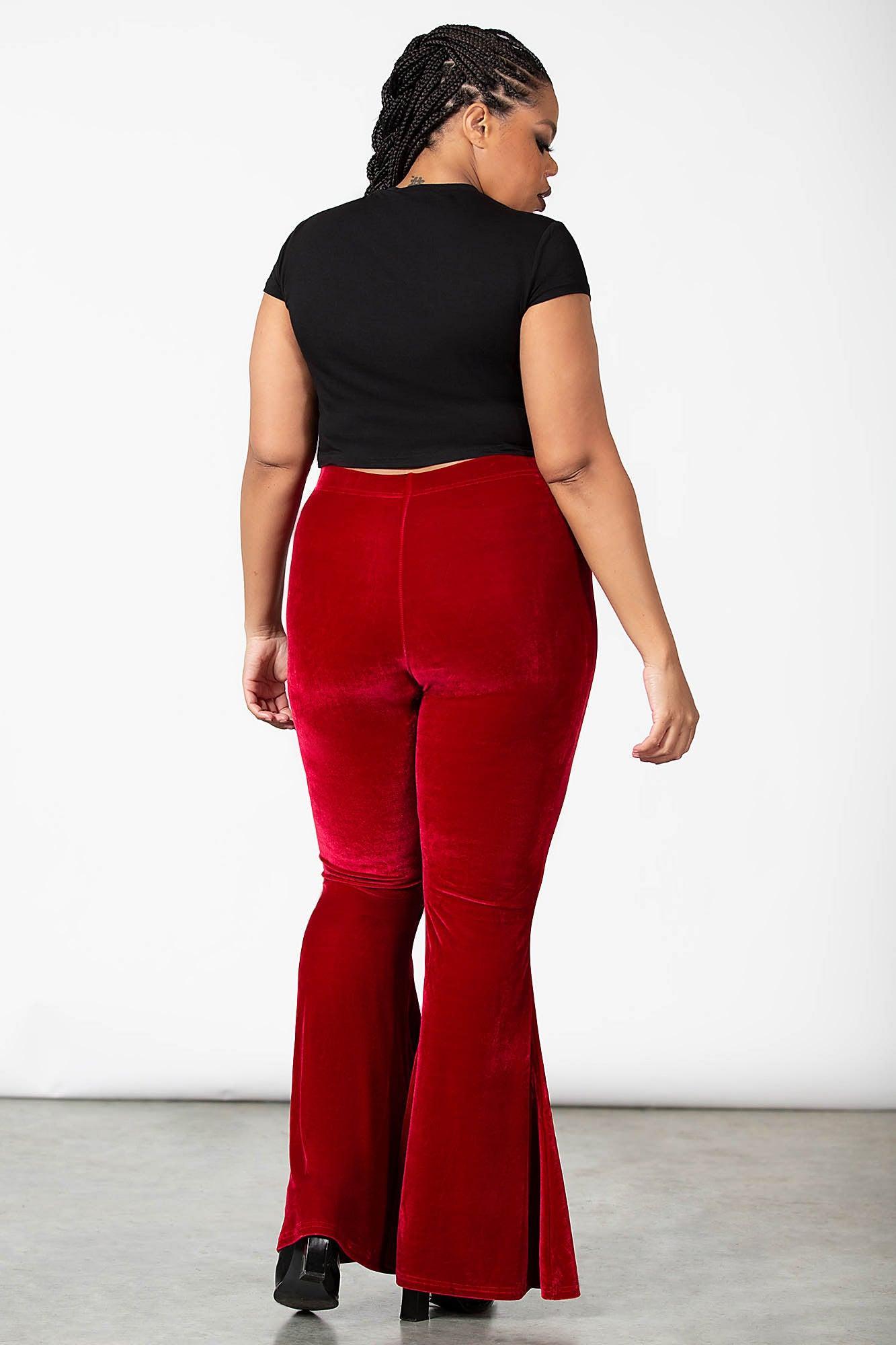 Moondance Velvet Bell Bottoms [RUBY] [PLUS] Female Product Image