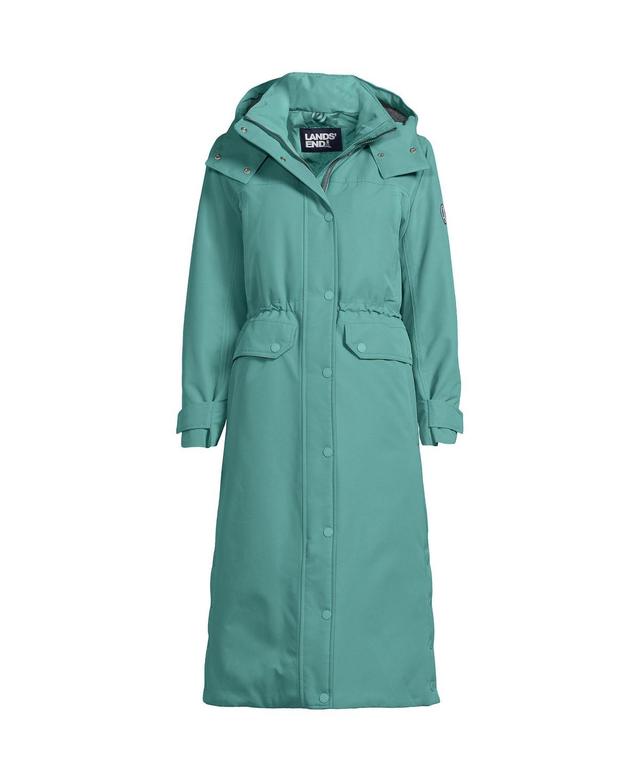 Petite Lands End Expedition Down Waterproof Long Winter Coat, Womens Dark Blue Product Image