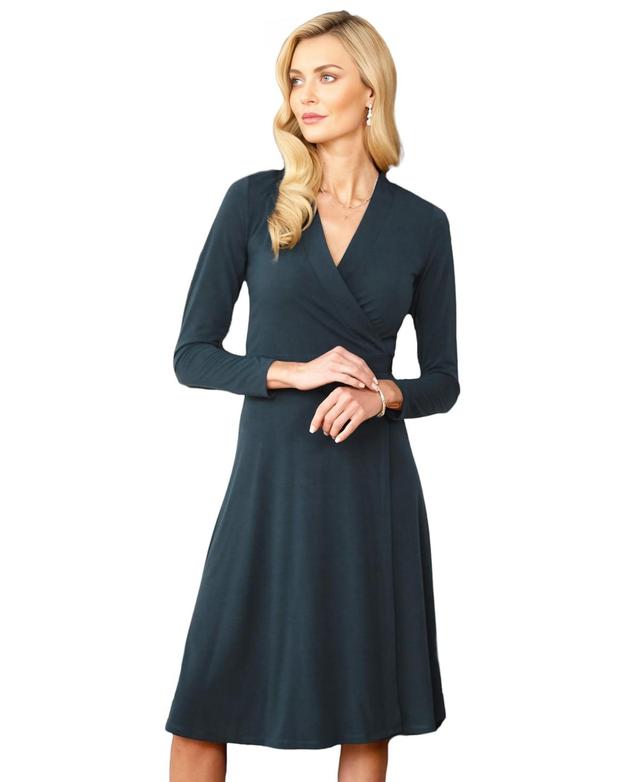 Hotsquash London Womens Long Sleeve Wrap Dress Product Image