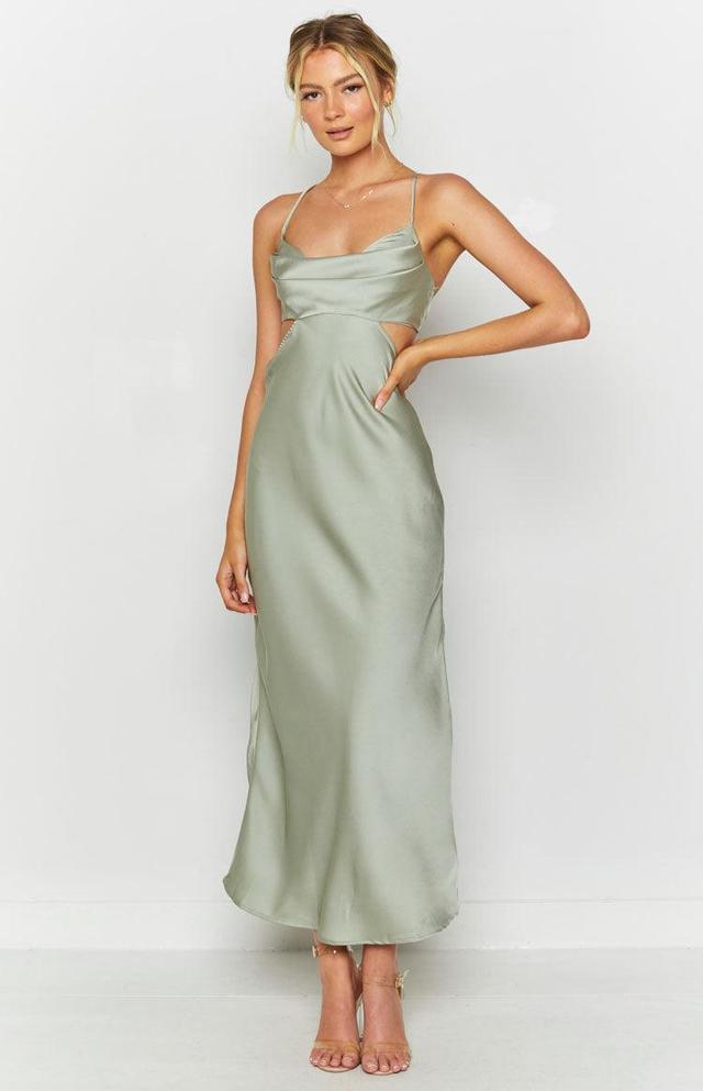 Taleah Cut Out Maxi Dress Sage Product Image