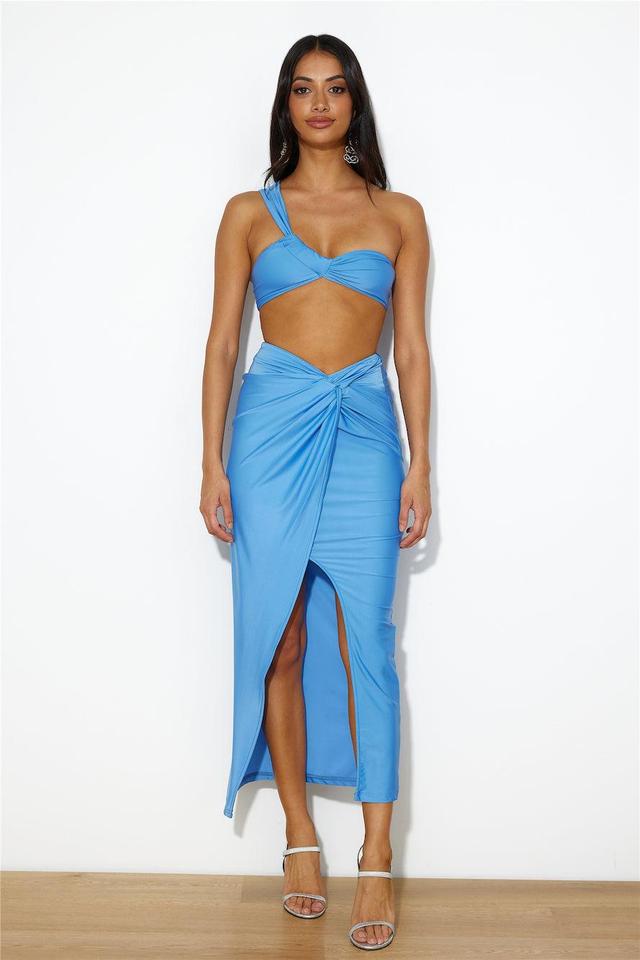 Ready For Goss Midi Skirt Blue Product Image