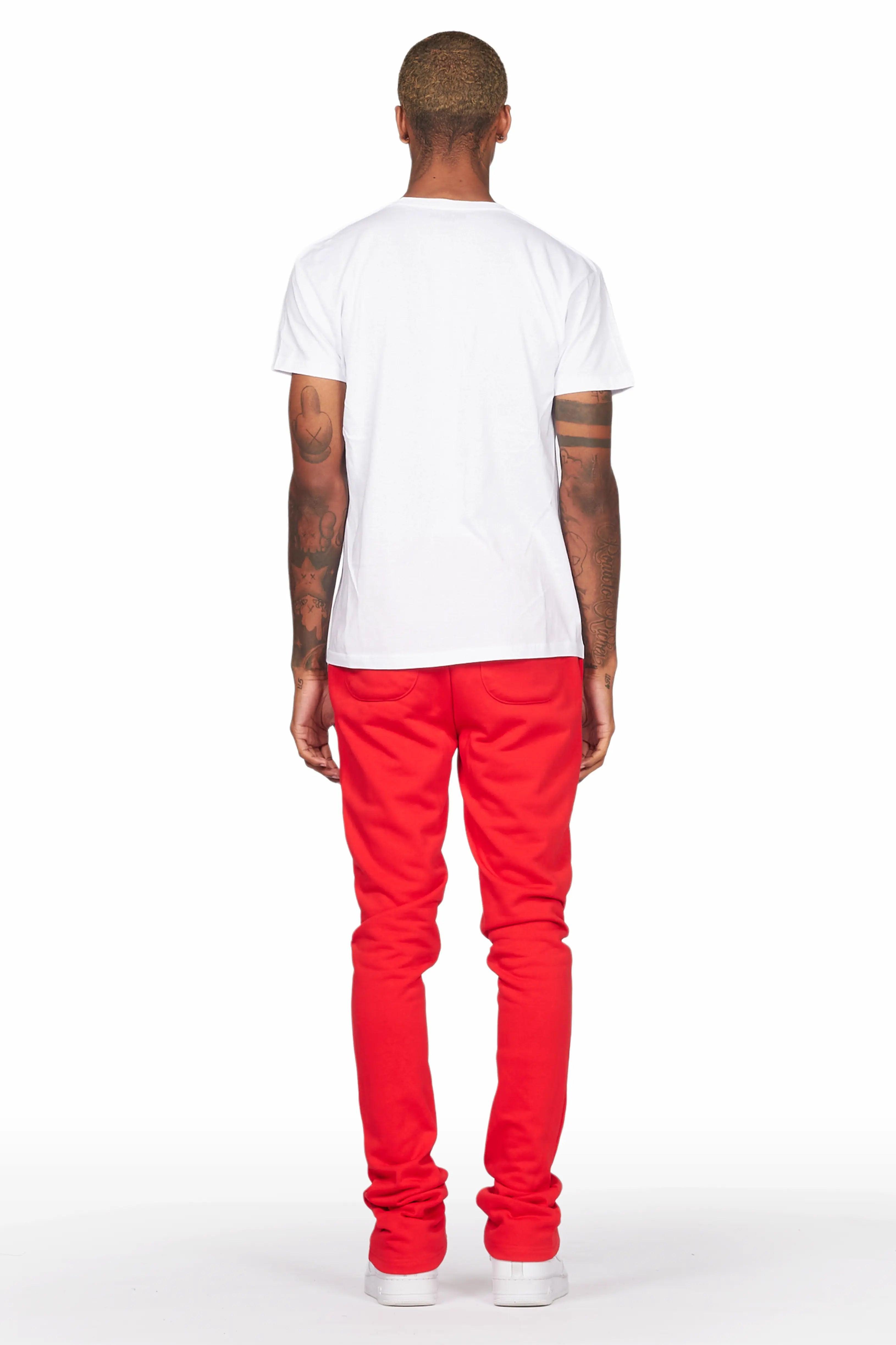 Alpine Red Stacked Flare Pant Male Product Image