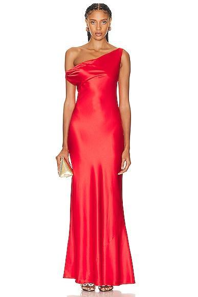 Staud Ashanti Dress in Red Product Image