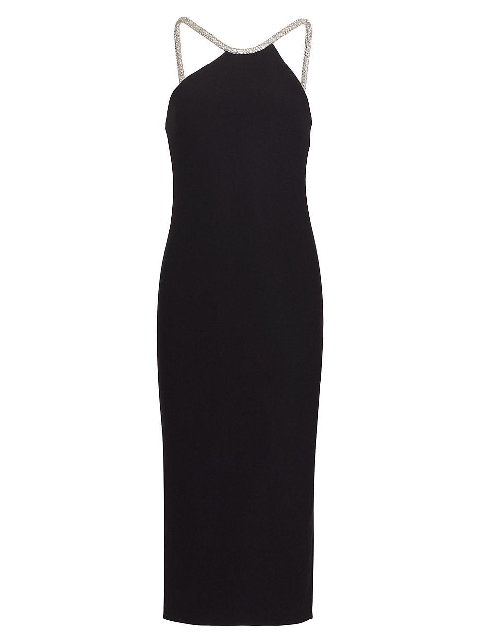 Womens Laren Crystal-Embellished Sleeveless Midi-Dress Product Image