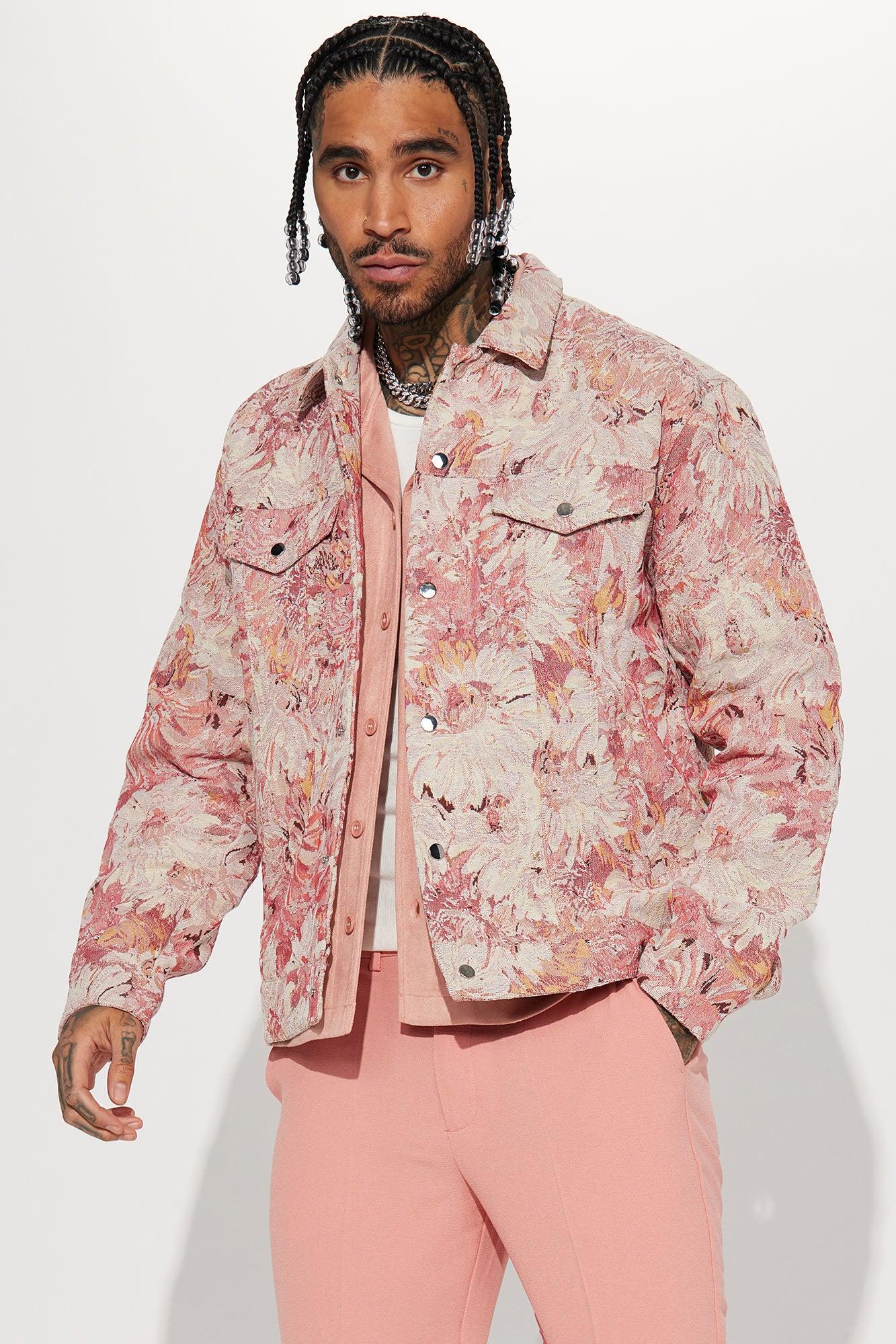 All You Need Is Tapestry Trucker Jacket - Pink/combo Product Image