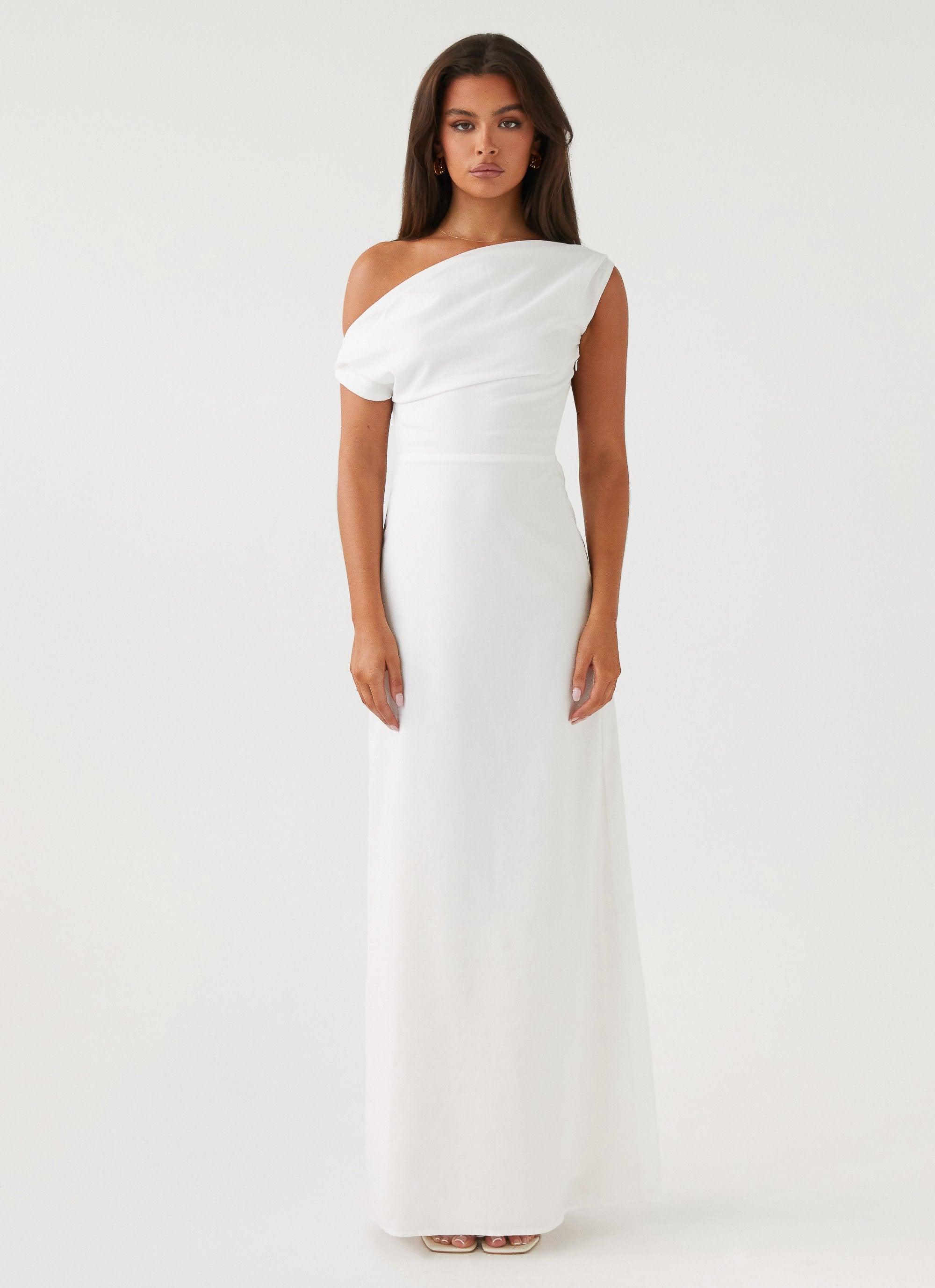 Lady Love Linen Maxi Dress - White Product Image