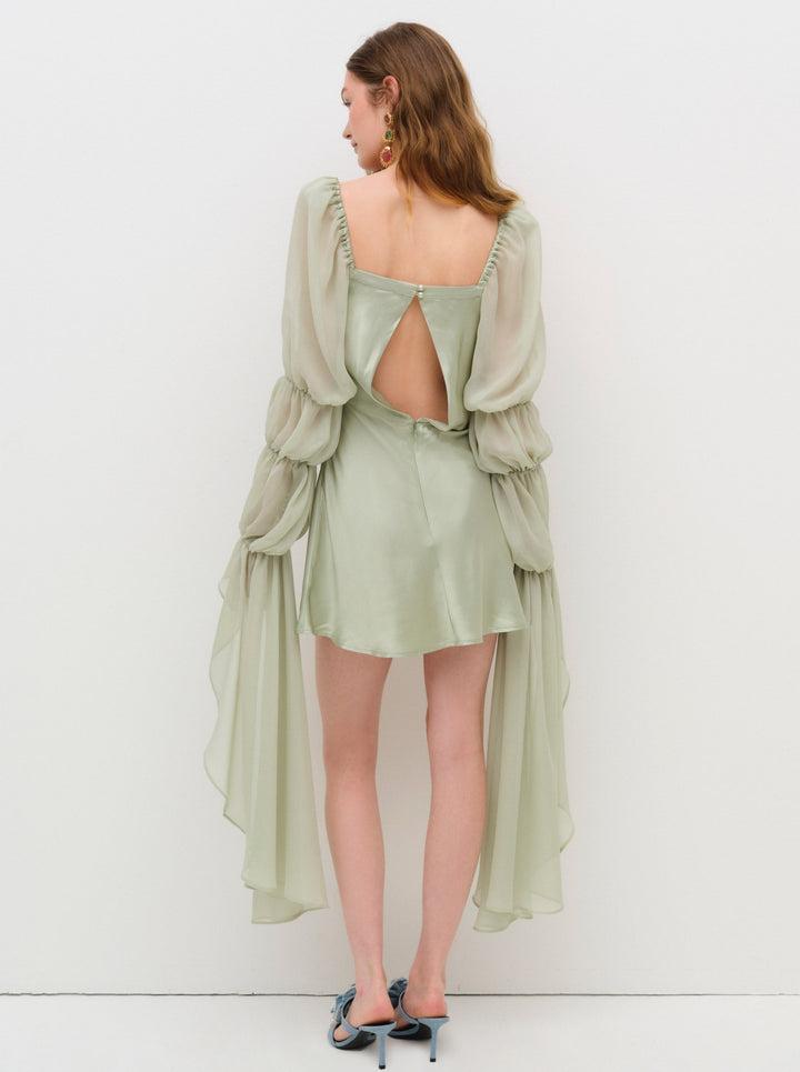 Willow Mini Dress — Green Product Image