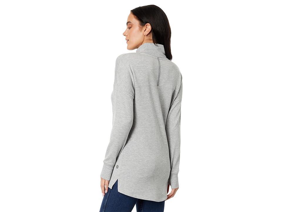 L.L.Bean SoftFlex Mock Neck Pullover Heather) Women's Clothing Product Image