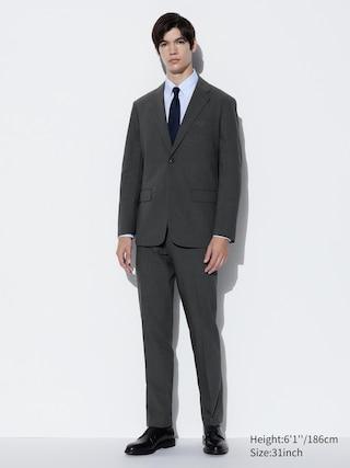 Mens Airsense Pants (Wool-Like) with Quick-Drying Dark Gray 30 inch UNIQLO US Product Image