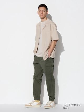 Mens Cargo Jogger Pants Olive Medium UNIQLO US Product Image