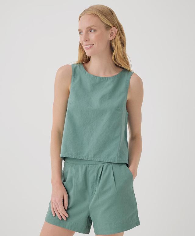 Womens Canopy Linen Blend Tulip Back Tank 3XL Product Image