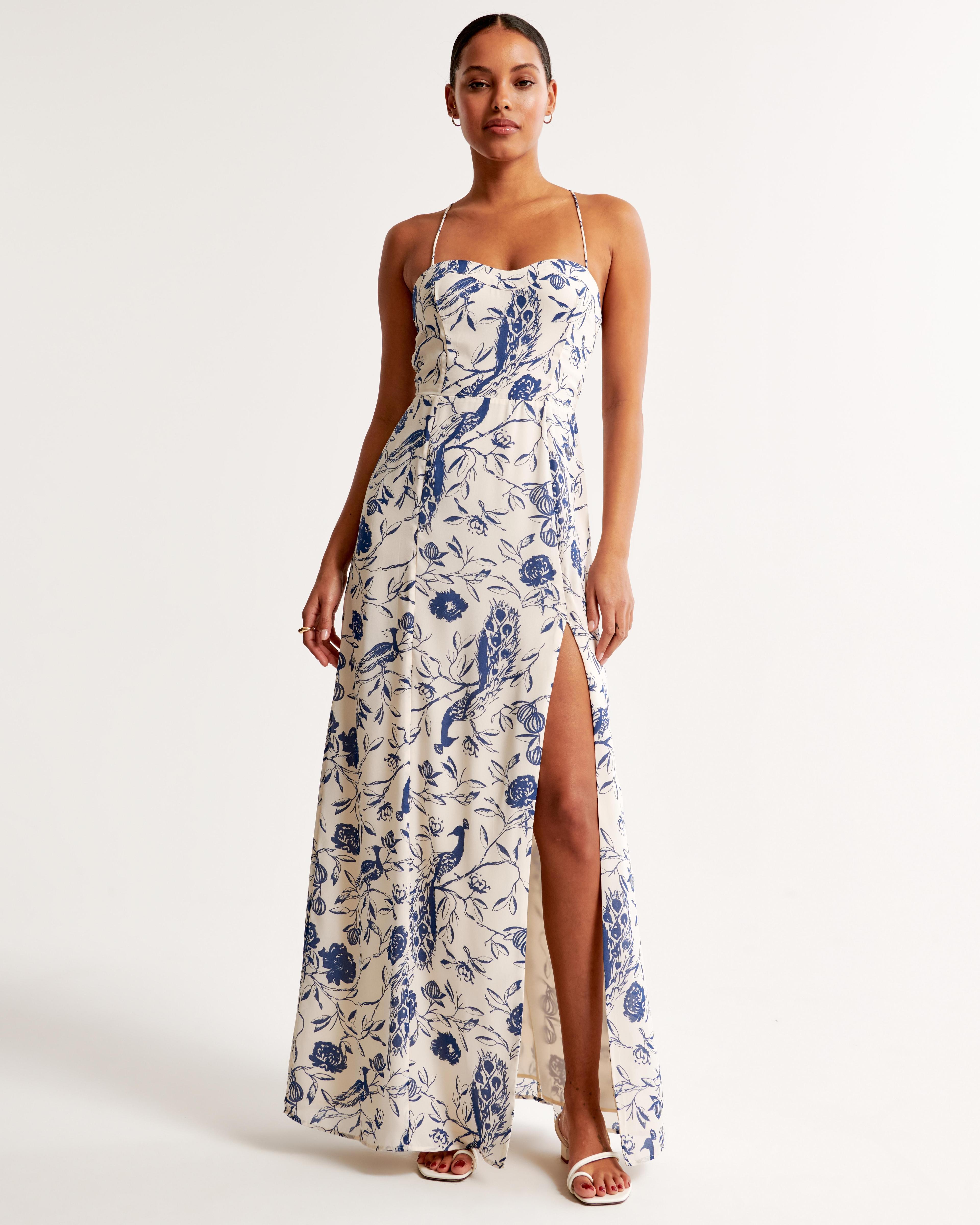 The A&F Camille Tie-Back Maxi Dress Product Image